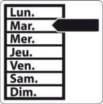 Mardi pointé sur un semainier