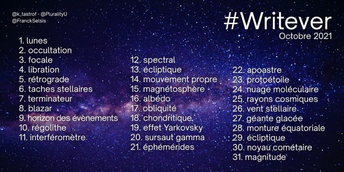 Défi d’écriture Writever d’octobre 2021 : les consignes