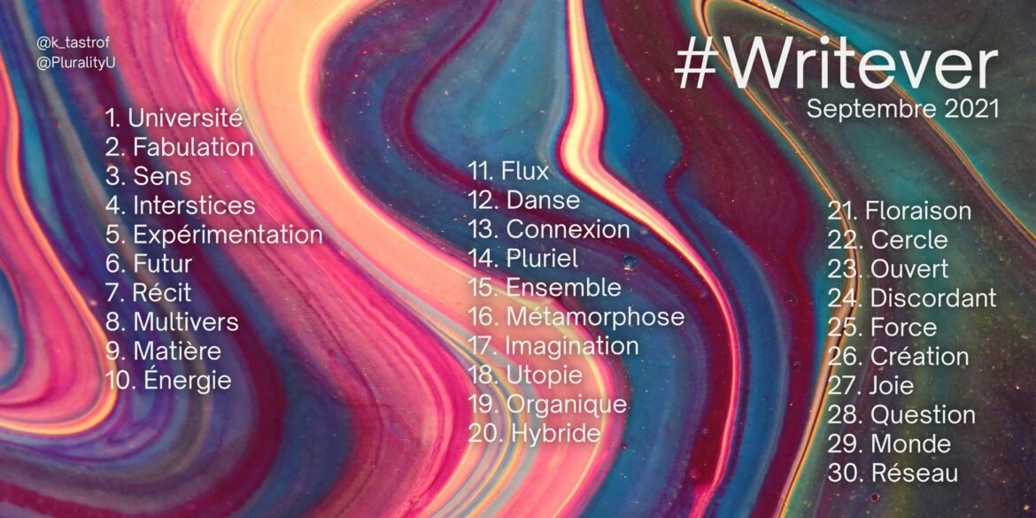 Défi d’écriture Writever de septembre 2021 : les consignes