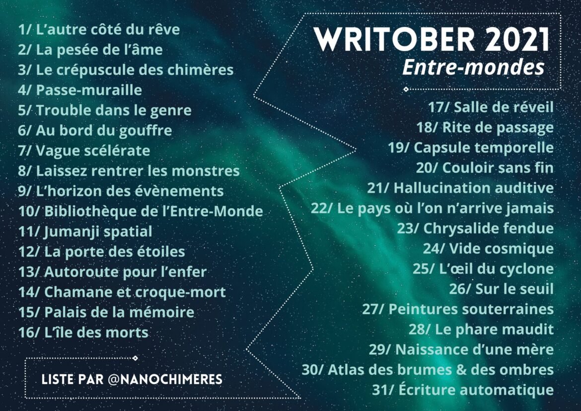 🚧Défi d’écriture Writober 2021 : les consignes