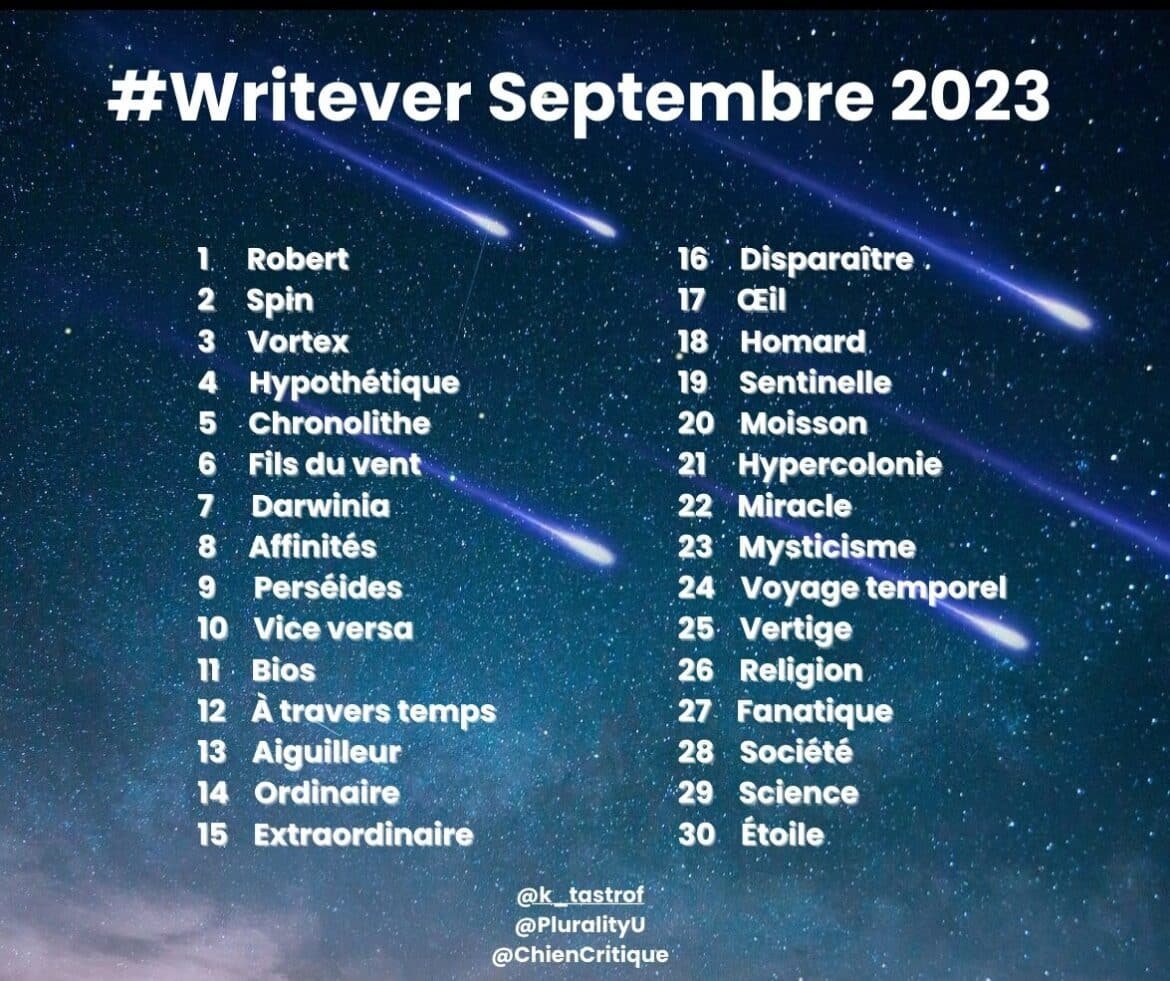 Défi d’écriture Writever de septembre 2023 : les consignes