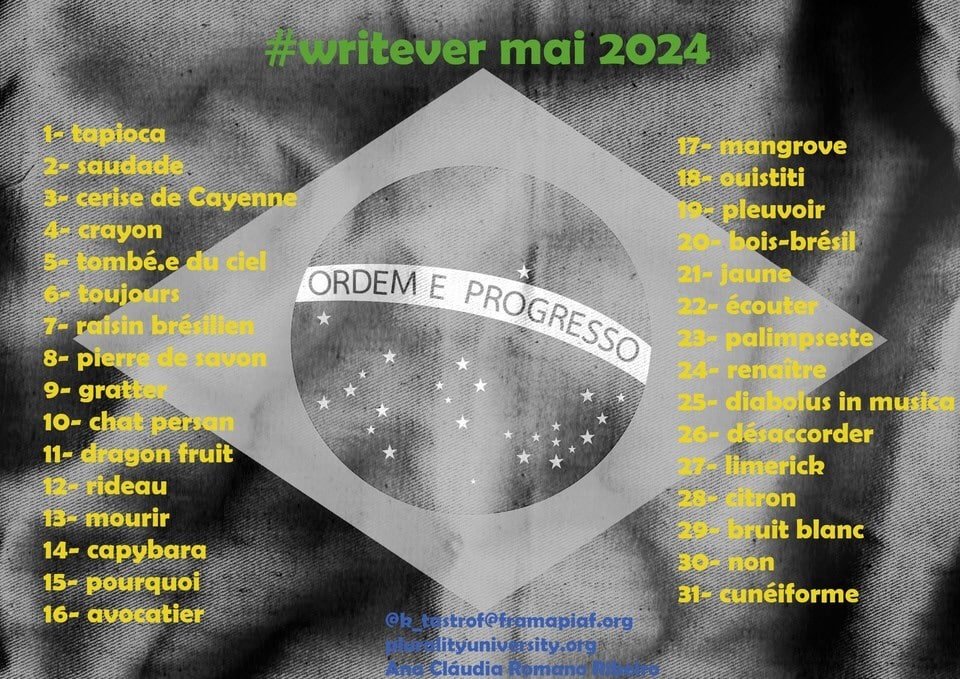 Défi d’écriture Writever de mai 2024 : les consignes