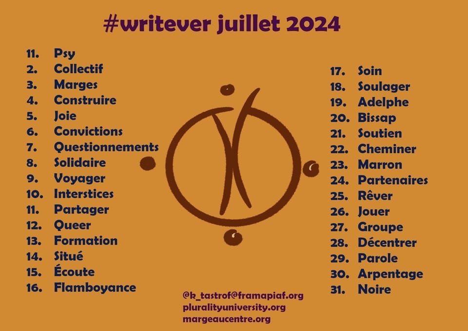 Défi d’écriture Writever de juillet 2024 : les consignes