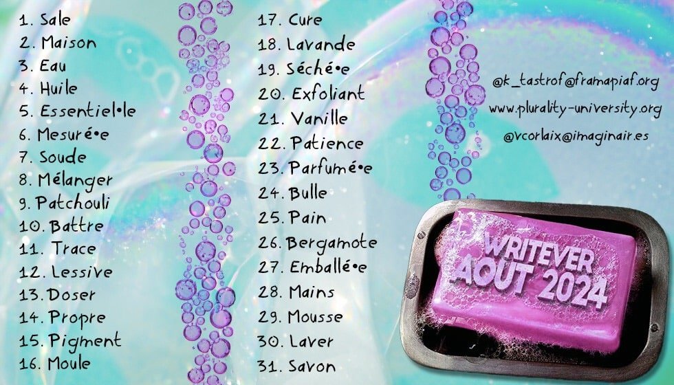 Défi d’écriture Writever de août 2024 : les consignes