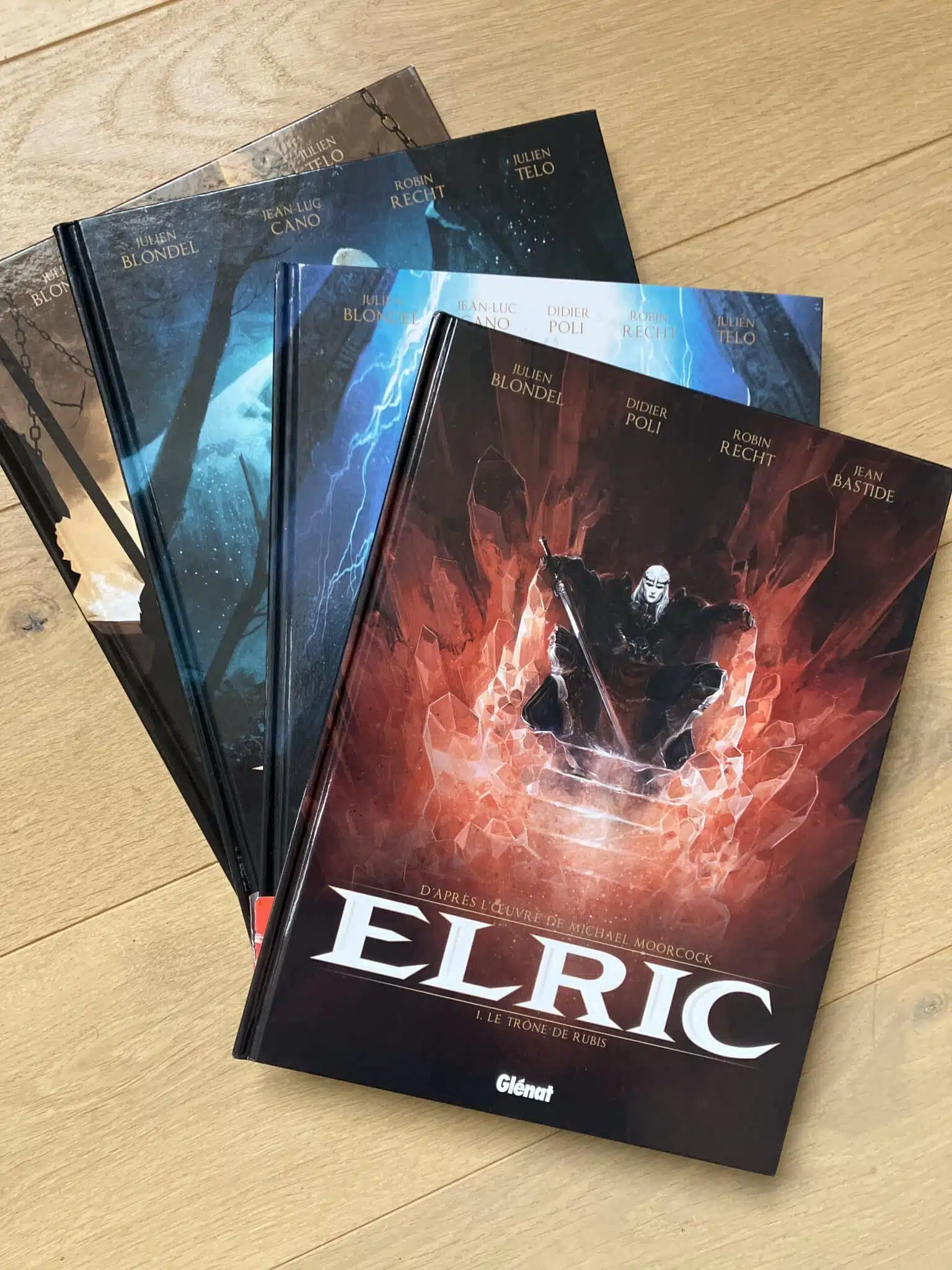 Les quatre tomes du premier cycle de la BD Elric, adaptée de l'œuvre de Michael Moorcock
